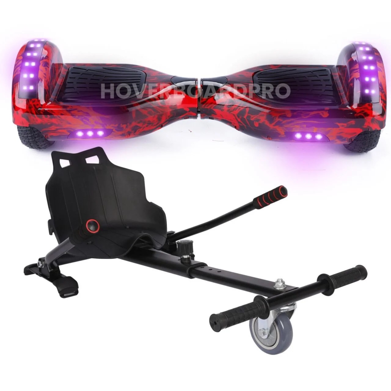 Hoverkart Bundle Red Flame 6.5″ Bluetooth Hoverboard Best Hoverboards