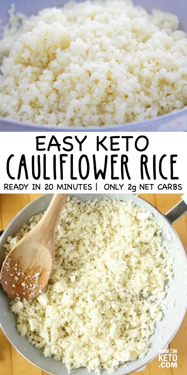 How to Make Cauliflower Rice (Keto Rice) How 2 Do Keto