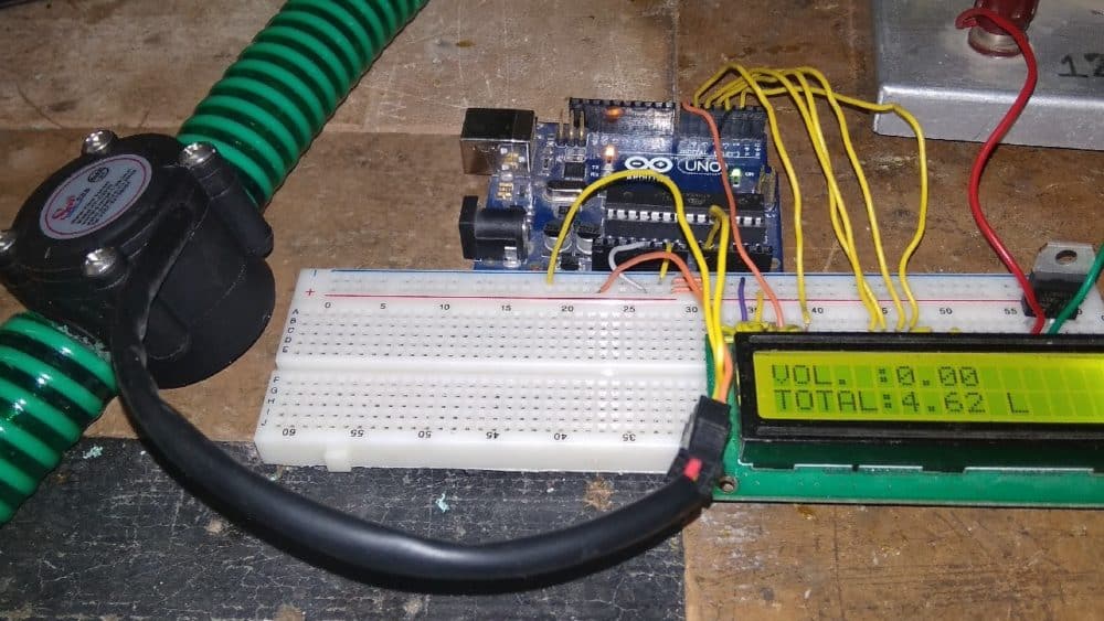 Arduino Water Flow Sensor to Measure Flow Rate & Volume