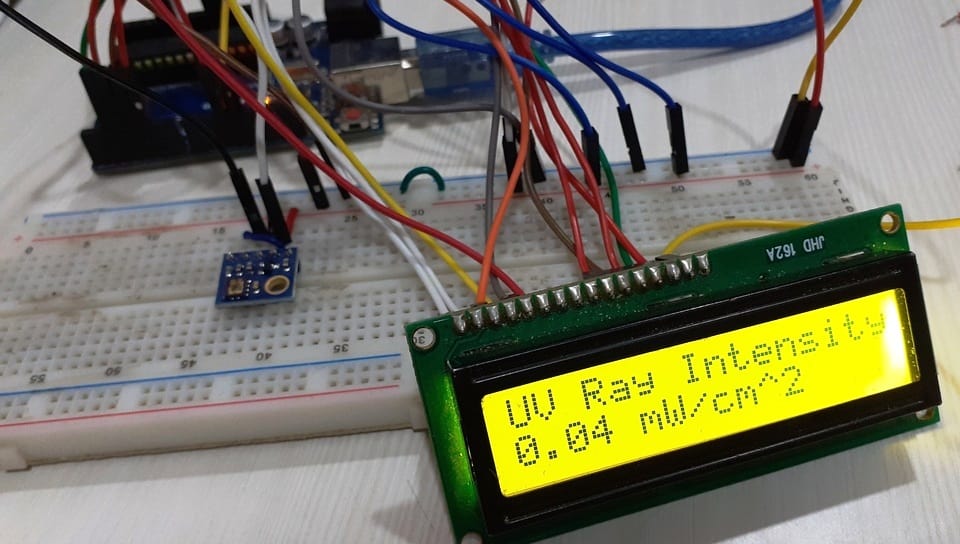 UV Sensor ML8511 & Arduino for UV Ray Intensity Meter