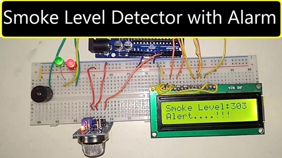 Arduino Smoke Level Detector using MQ135 Sensor with Alarm