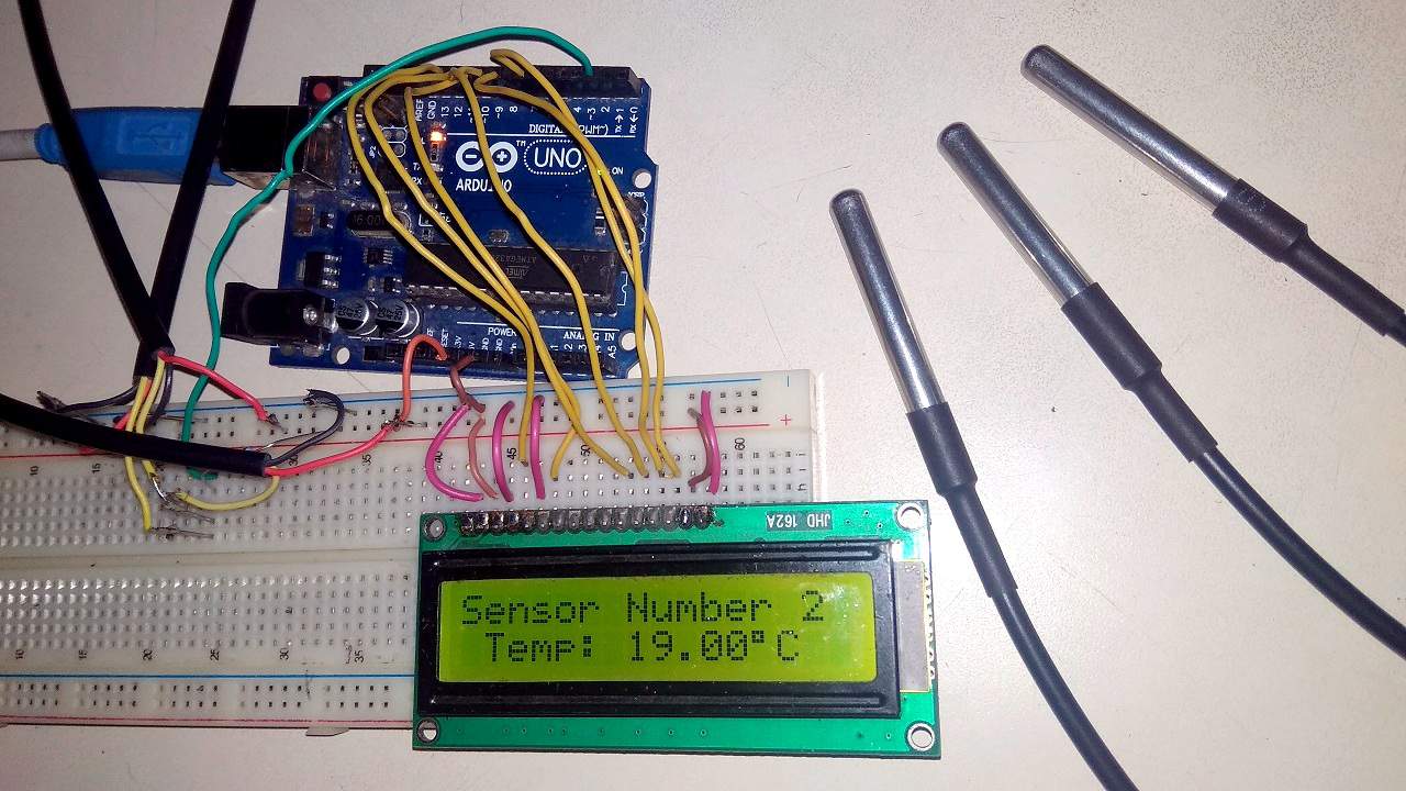 Interfacing Multiple DS18B20 Temperature Sensors to Arduino