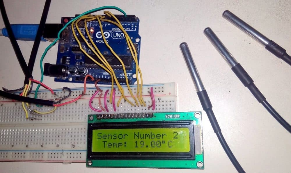 Interfacing Ds18b20 Waterproof Temperature Sensor With Arduino