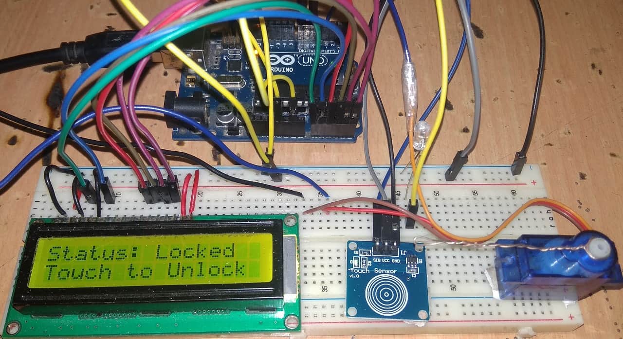 Touch Based Door Lock System Using Arduino & TTP223