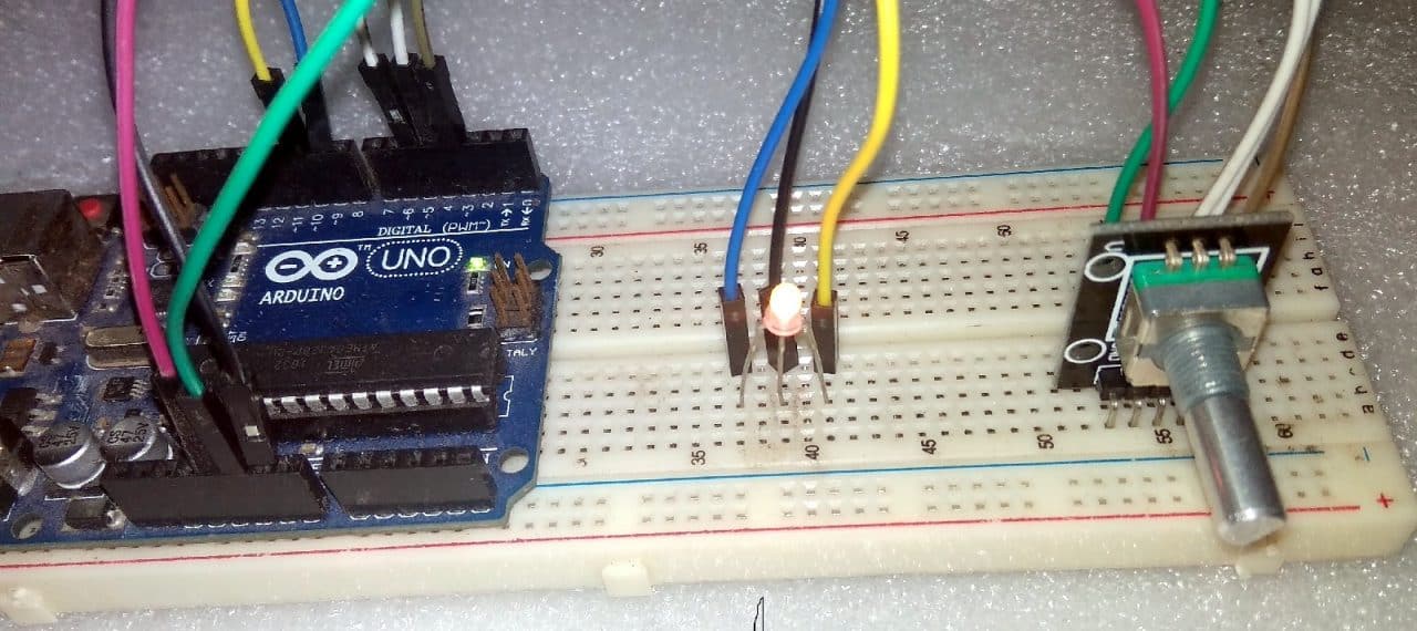 RGB LED Color Control using Rotary Encoder & Arduino