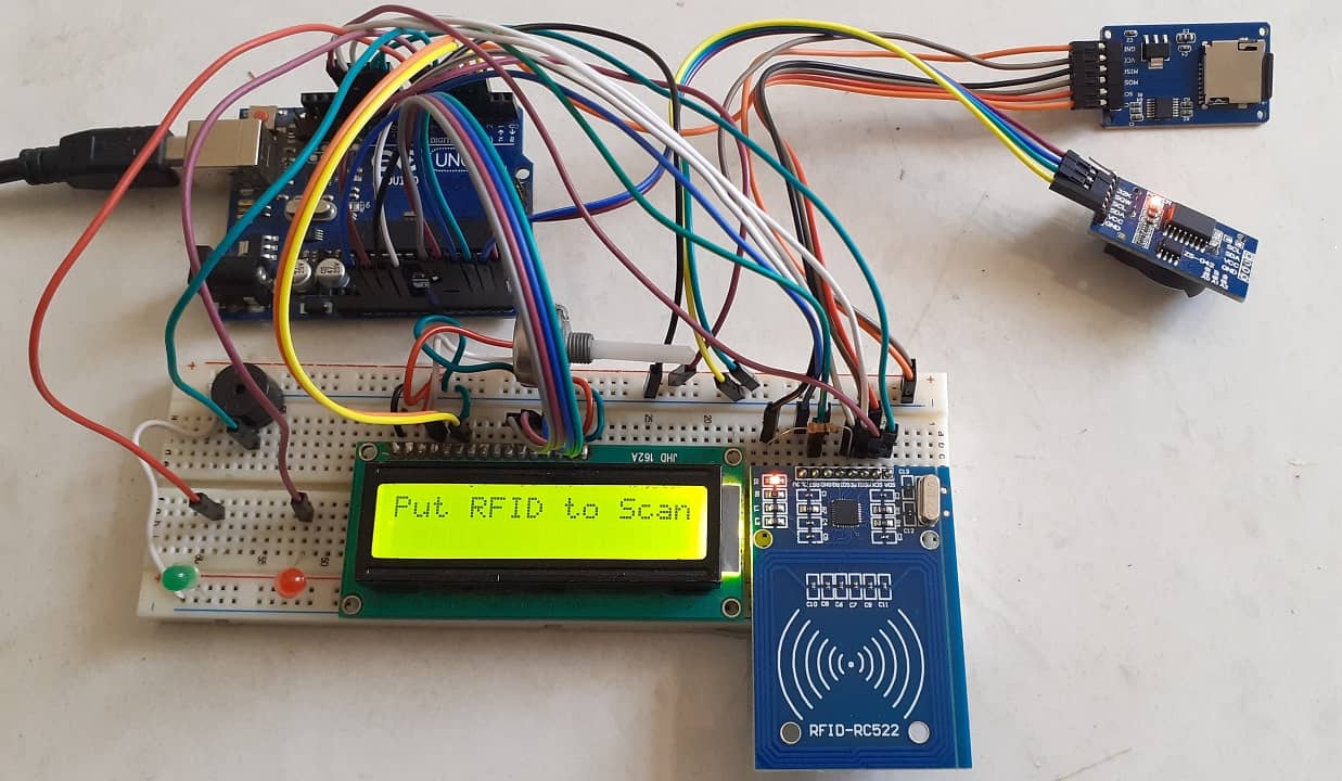 RFID RC522 Attendance System Using Arduino with Data Logger