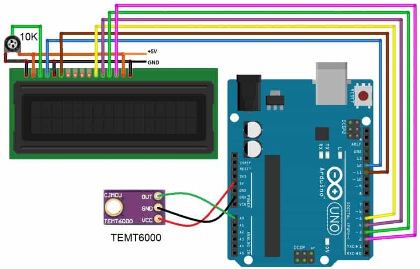 TEMT6000 Ambient Light Sensor & Arduino Measure Light Intensity