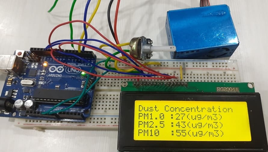 Interfacing PMS5003 PM2.5 Air Quality Sensor with Arduino