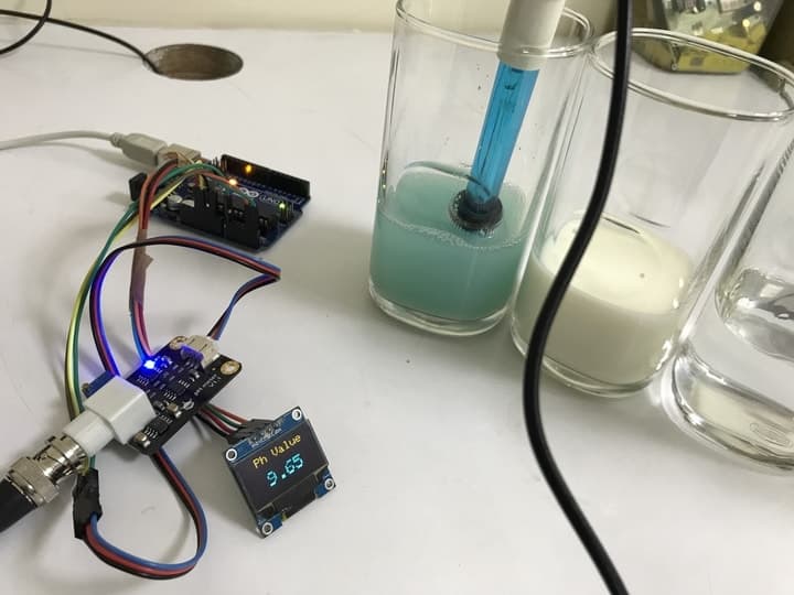 DIY Ph Meter using PH Sensor & Arduino with OLED Display