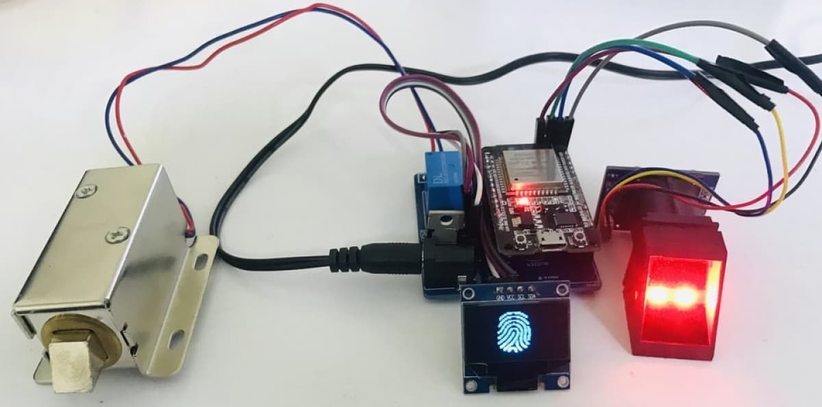 ESP32 Fingerprint Sensor Based Door Lock Security System