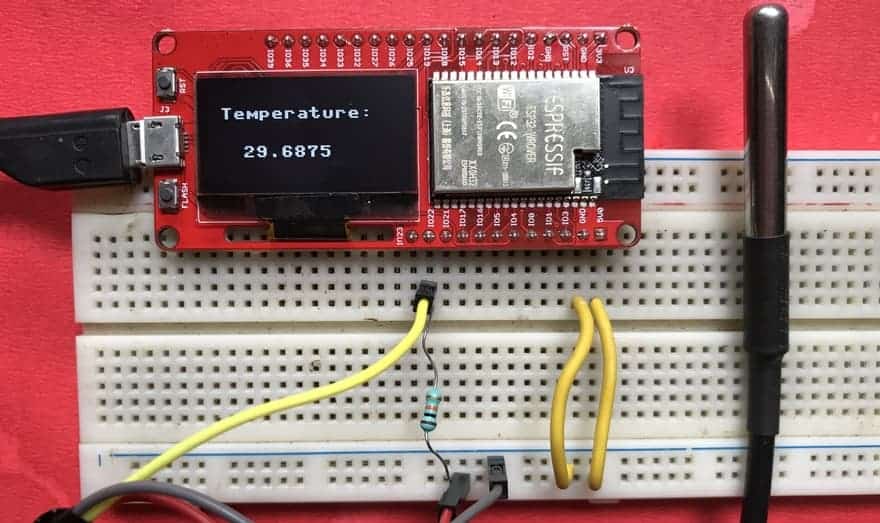 MicroPython DS18B20 Temperature Sensor with ESP32