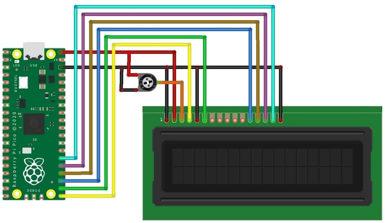 Interfacing 16x2 LCD Display with Raspberry Pi Pico