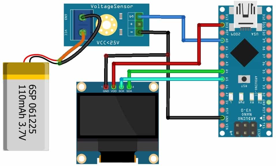 Interfacing 025V DC Voltage Sensor with Arduino