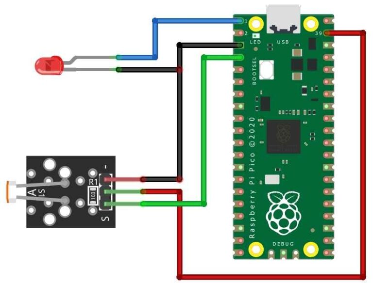 Dark Activated Night Lamp using LDR & Raspberry Pi Pico