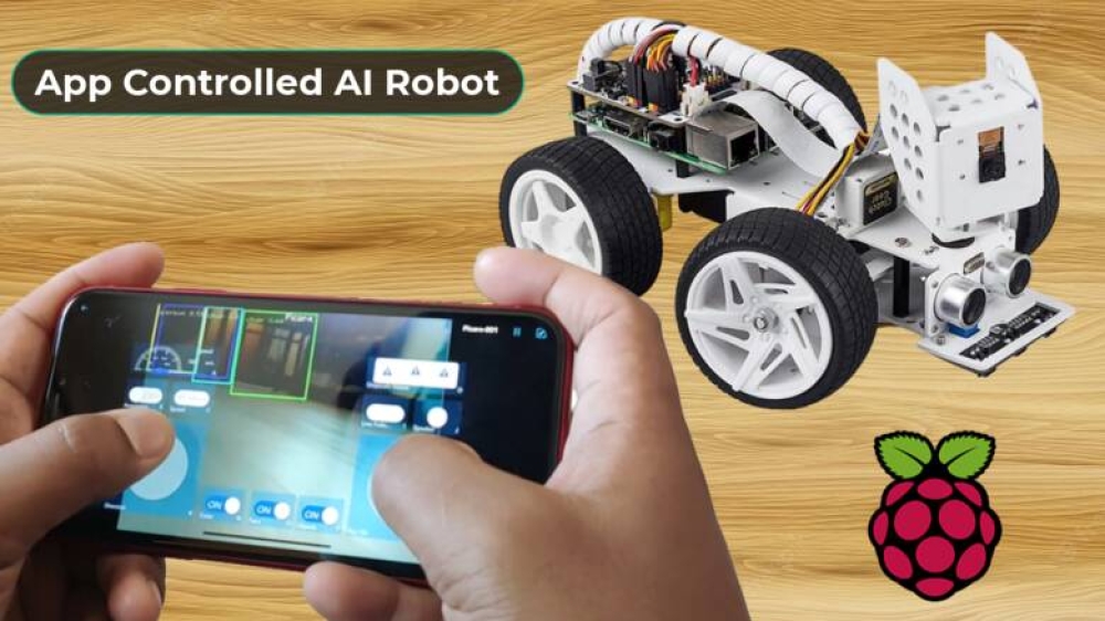 App Controlled Robot using Raspberry Pi with AI Features