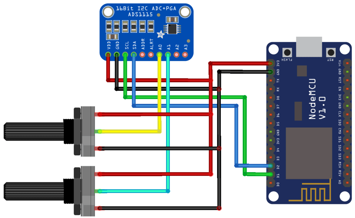 Expanding ESP8266 Analog Pin with ADS1115 16Bit ADC