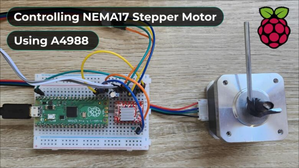 Control Stepper Motor with A4988 & Raspberry Pi Pico
