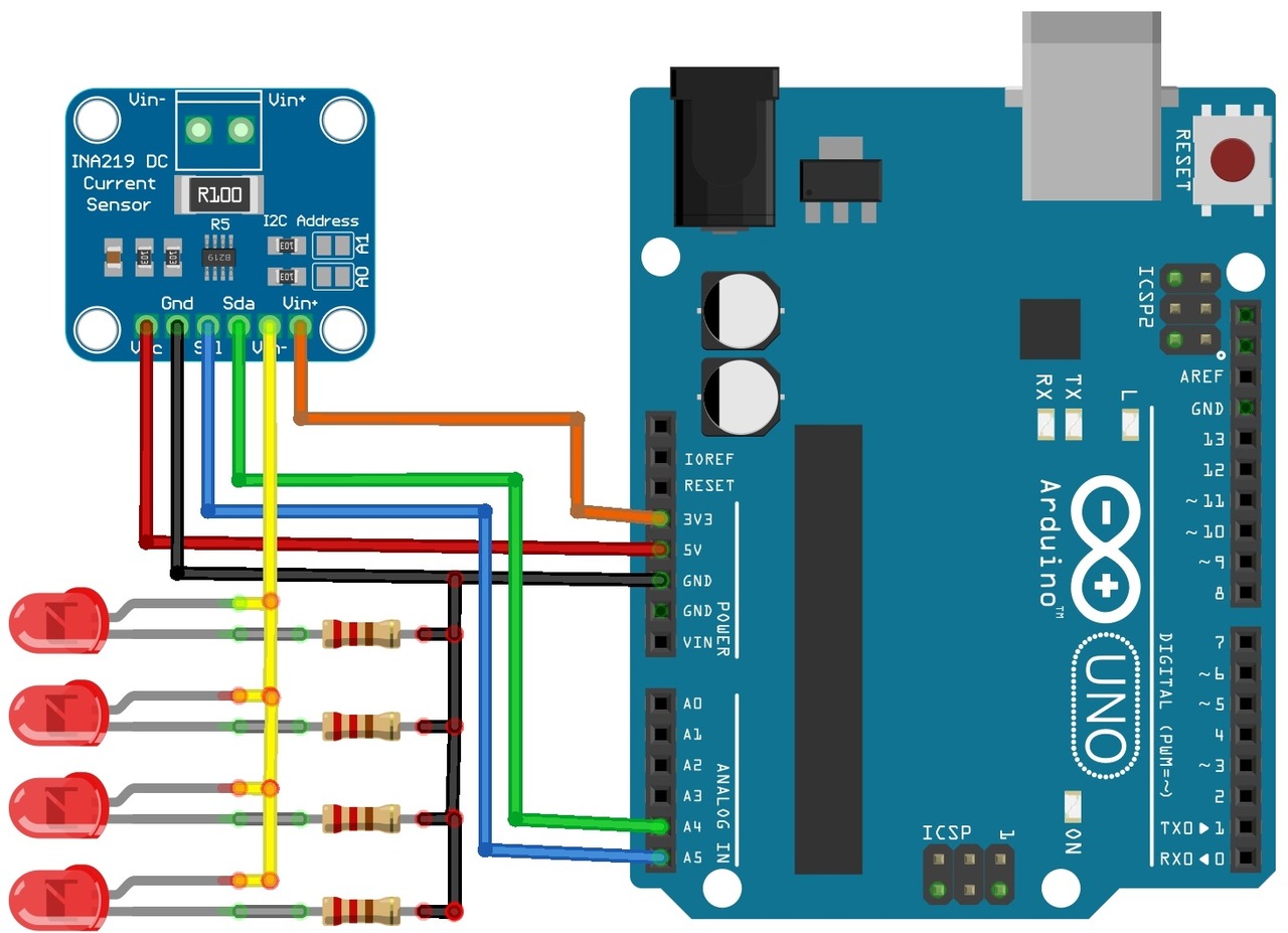 How to use INA219 DC Current Sensor Module with Arduino