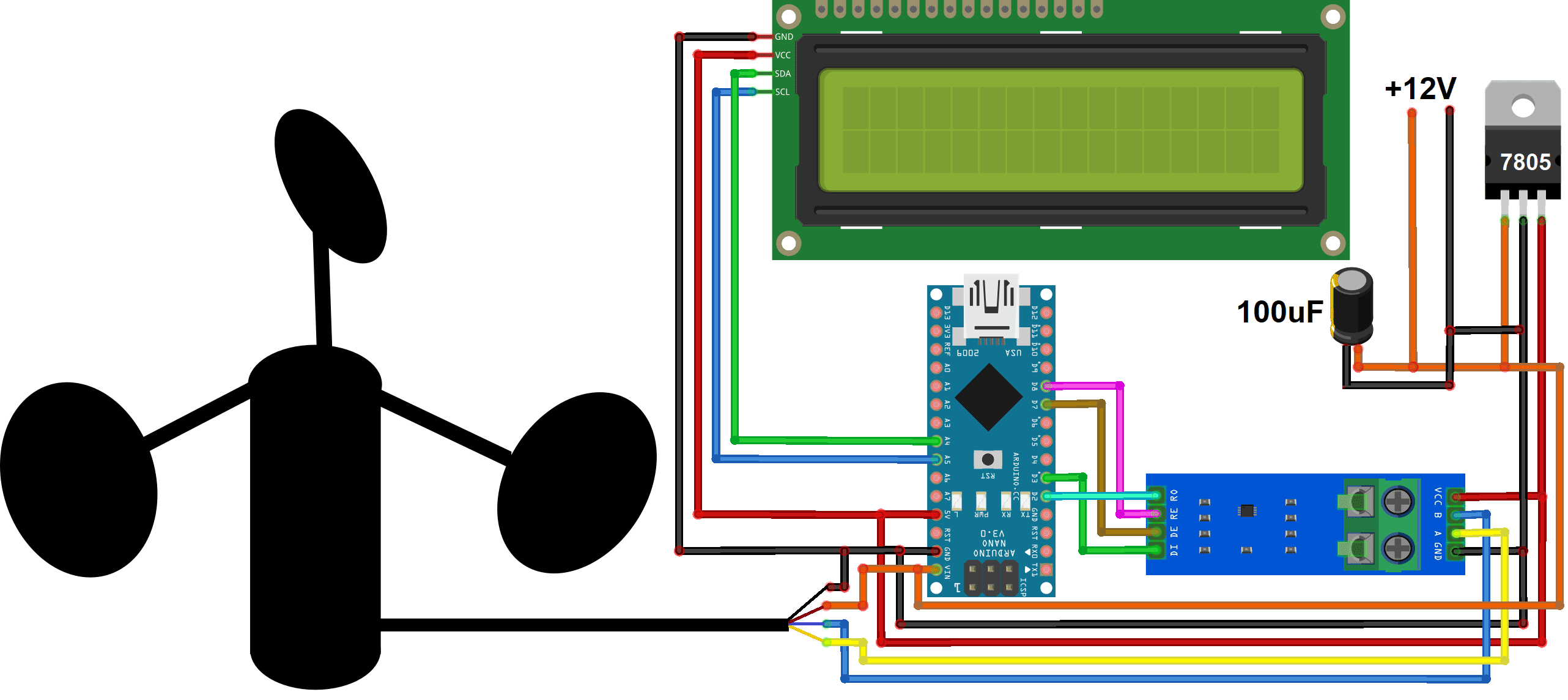 Measure Wind Speed with Ultrasonic Anemometer & Arduino