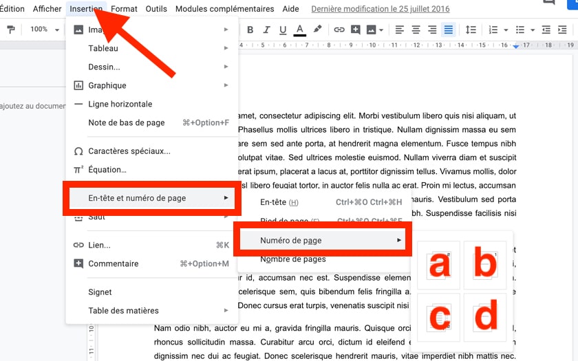Google Docs How to Put Page Numbers in Your Documents