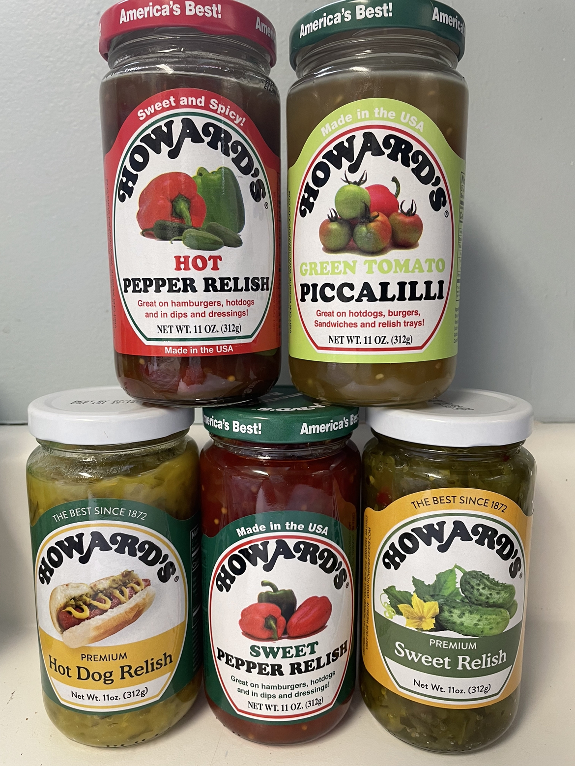 Howard's Classic Relish Variety 5 Pack Howard Foods Inc.