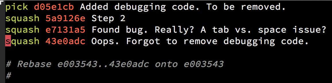 Squashing Commits in Git