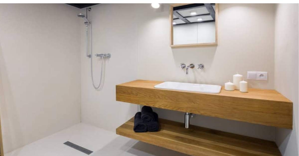 How do you seal a butcher block countertop in a bathroom?