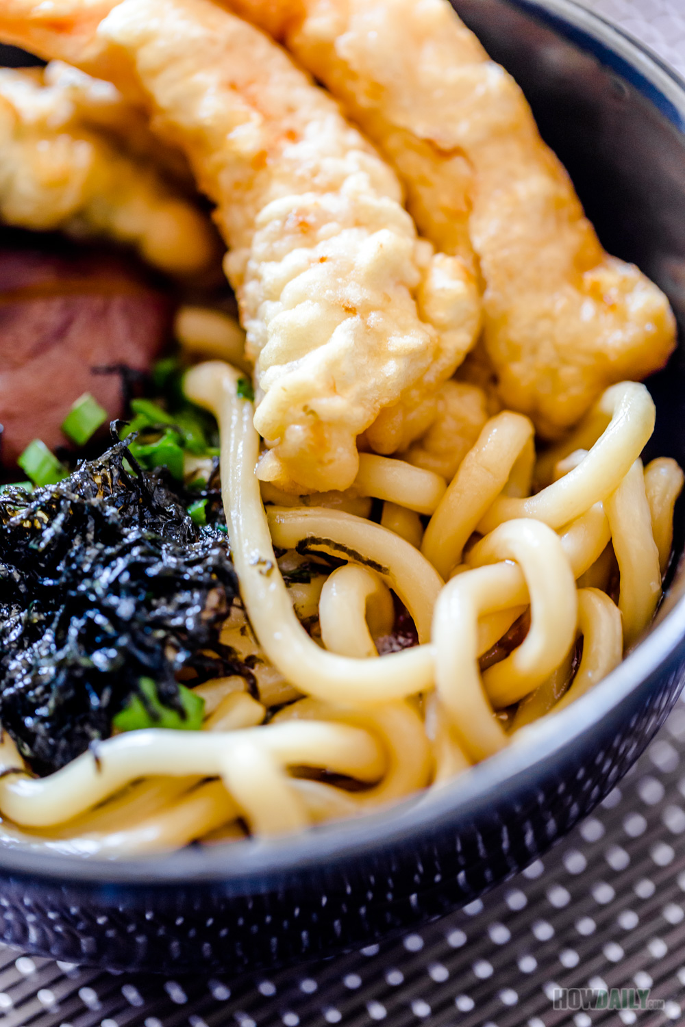 Japanese Tempura Udon Noodle Soup Recipe (Shrimp & Vegetable)