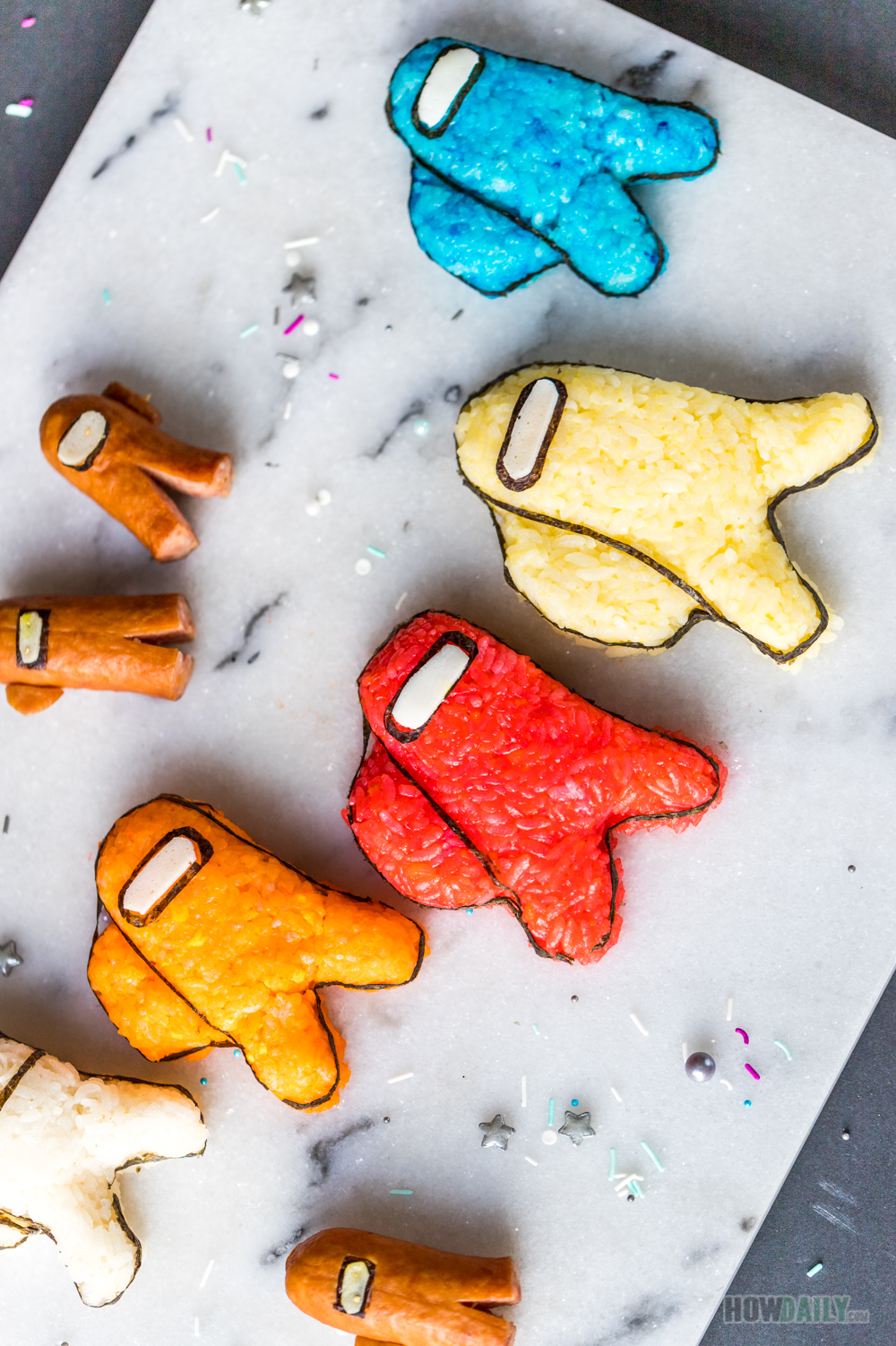 Among Us Crew Characters Rice Balls Onigiri Recipe