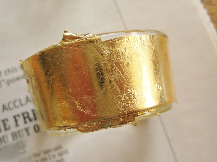 Gold Leaf Covered Candle Holders How Did You Make This? Luxe DIY