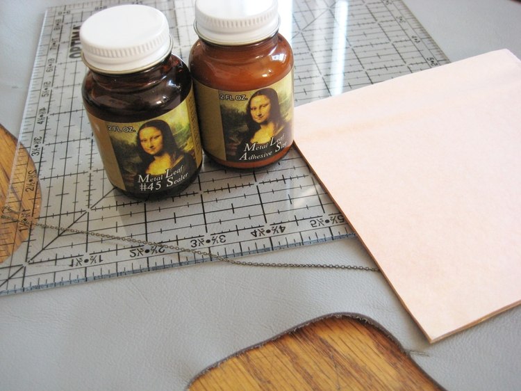 Gold Leaf Leather Necklace How Did You Make This? Luxe DIY