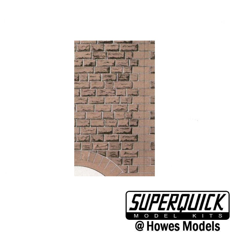 SuperQuick D8 Grey SandStone Brick paper, Pack of 6 Sheets (Copy