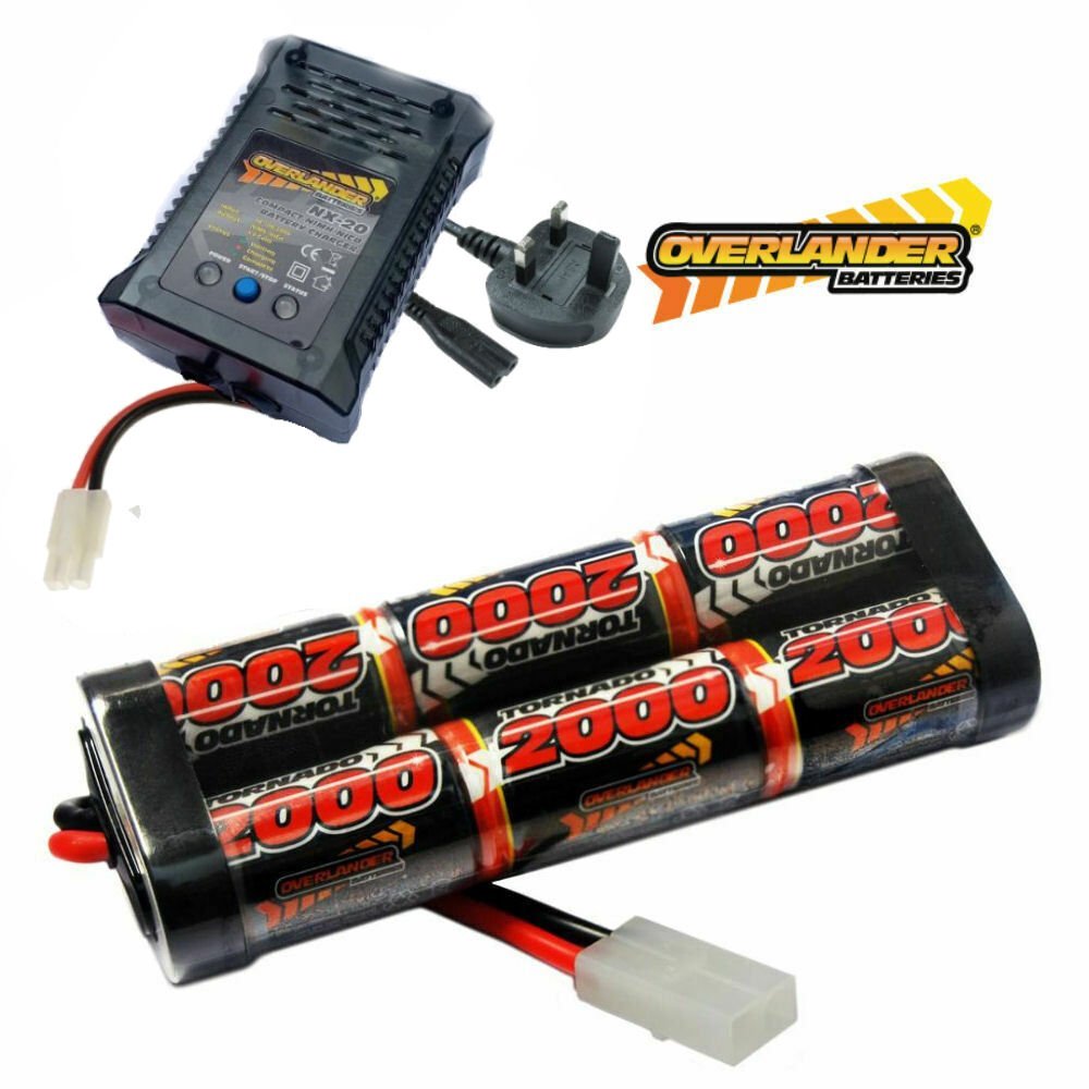 Radio Control Car Battery & NX20 Fast Charger 7.2v 2000mAh NiMh