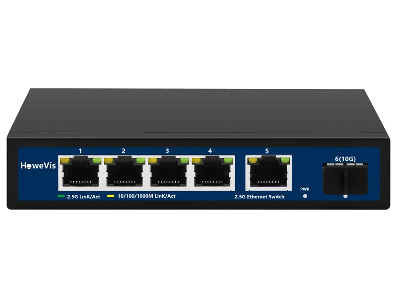 5 Ports 2.5G Enterprise Ethernet Switch with 10G SFP+