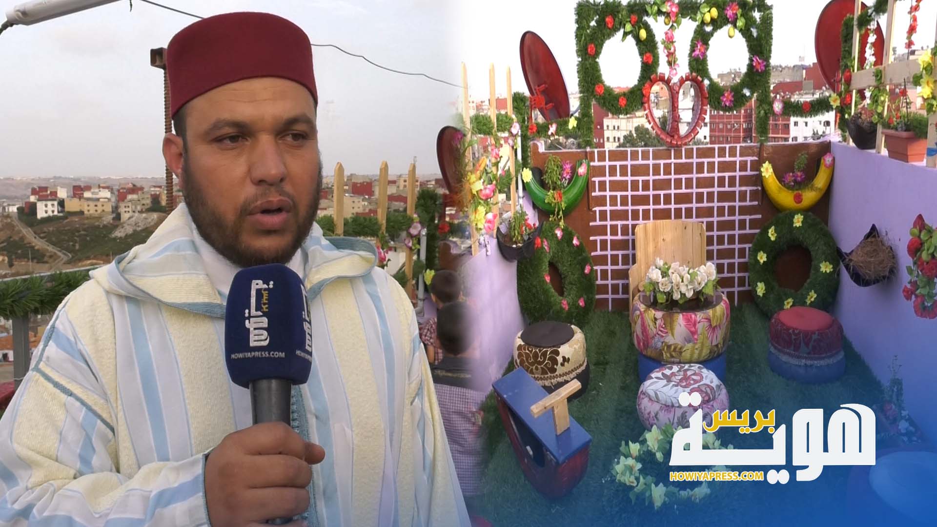 فيديو.. شاب يعمل على تحويل إطار العجلات إلى حديقة غناء هوية بريس