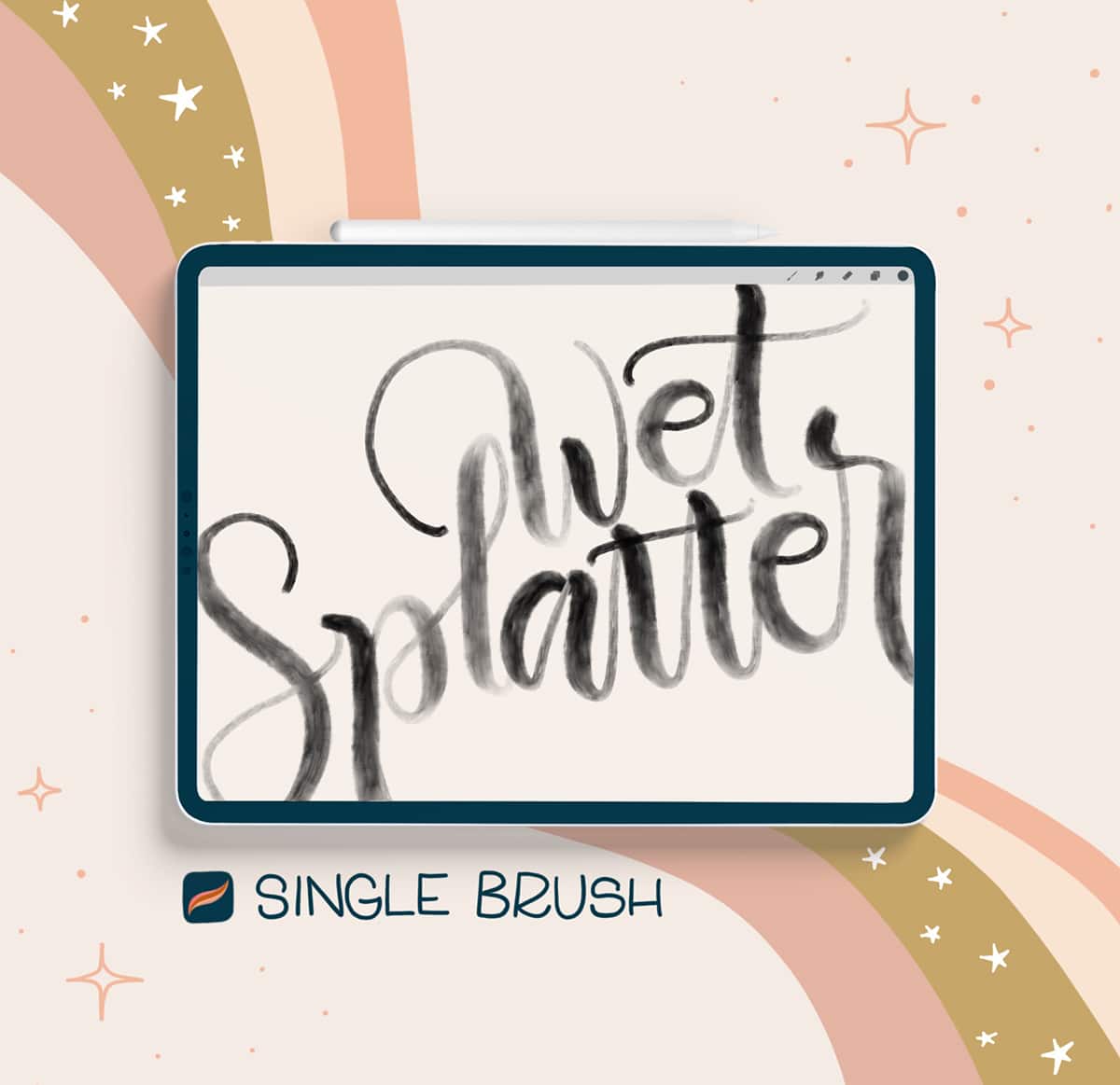 Wet Splatter Single Procreate Brush HowJoyful Studio by Joy Kelley