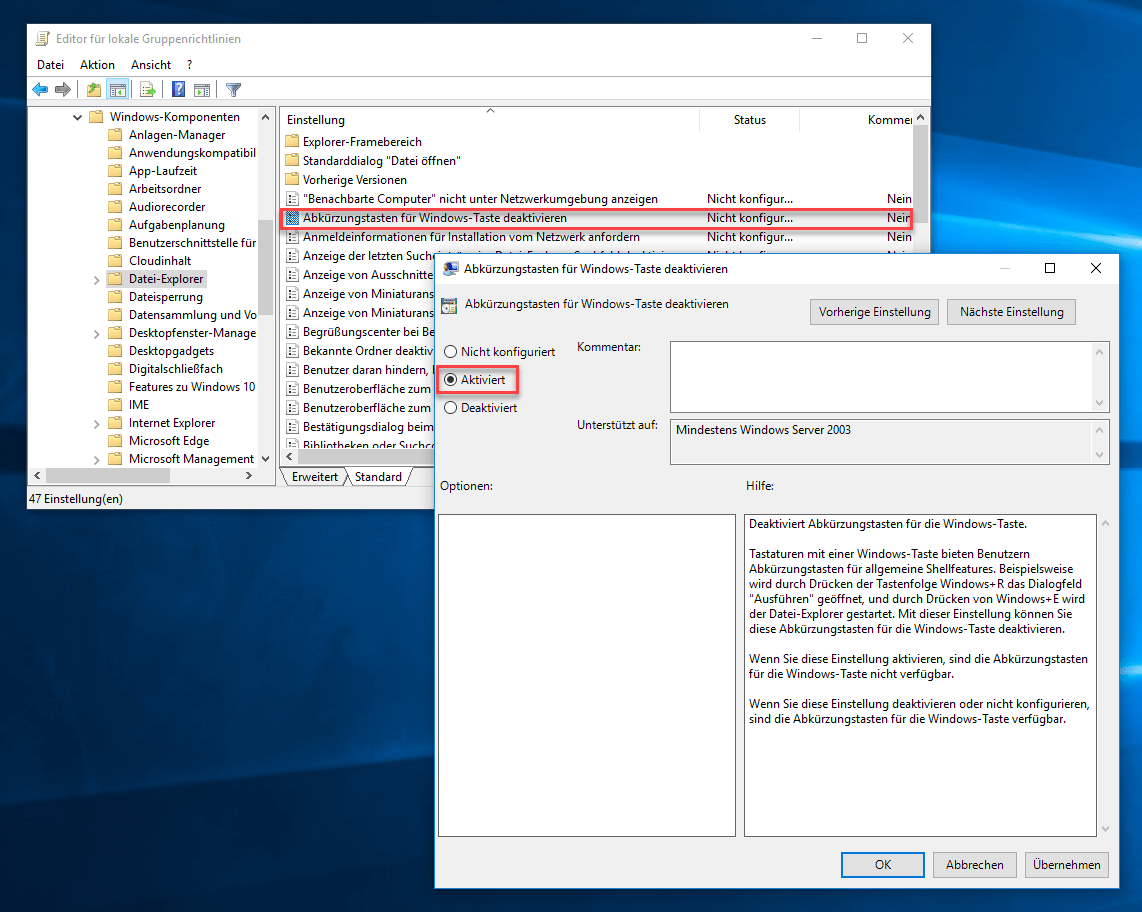 Deactivate certain Windows hotkeys HowPChub