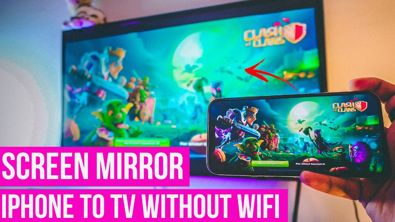 How to Screen Mirror iPhone To TV Without WiFi (2021) Screen Mirroring