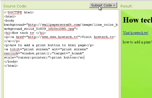 How to Add a Print Button to HTML Page | HowTech