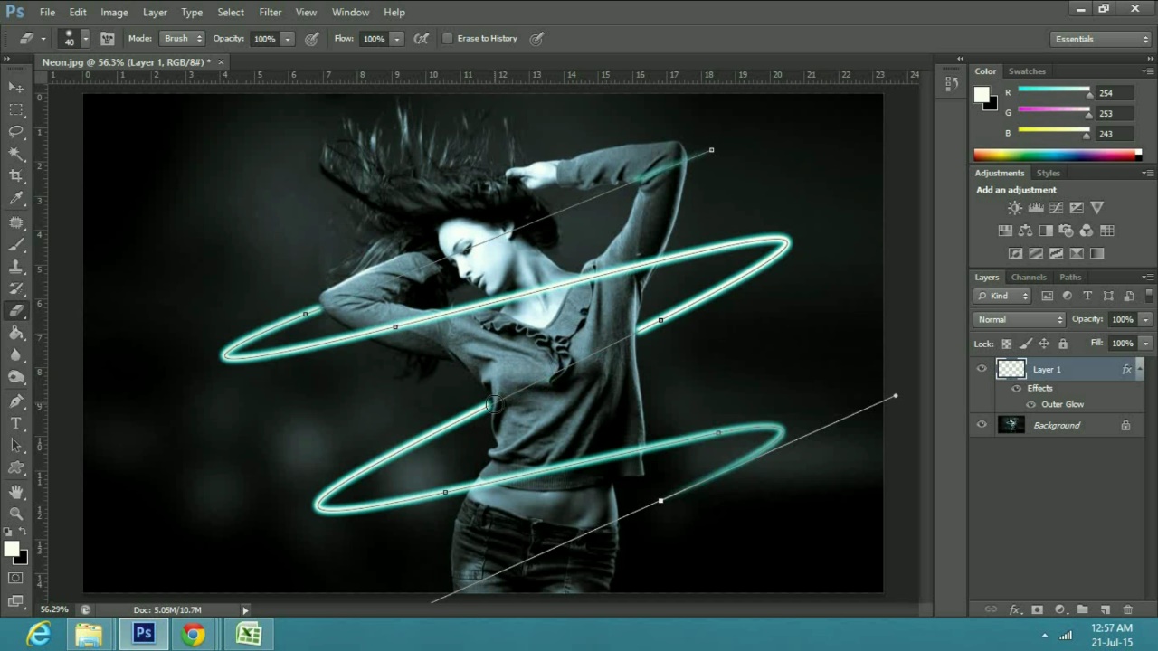 How to Make a Neon Lasers Effect in Adobe HowTech