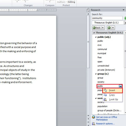 How to find synonyms in Microsoft Word 2010 HowTech