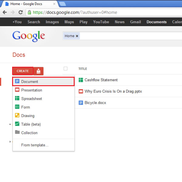 How to create new documents in Google docs HowTech
