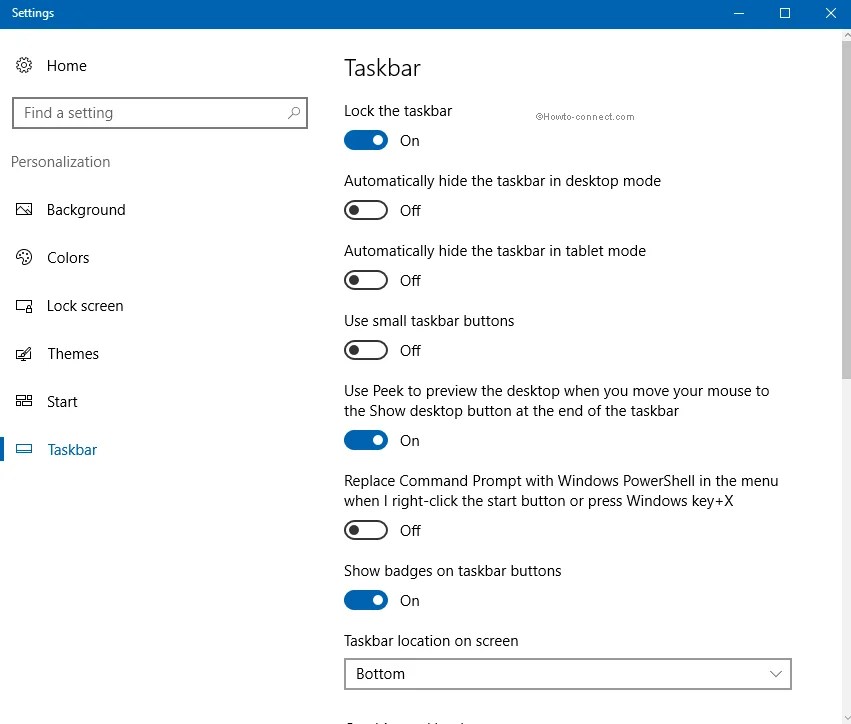 How to Create Desktop Shortcut to Taskbar Settings on Windows 10