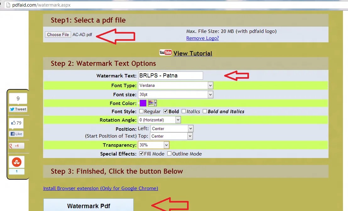 How to add Watermark to PDF Files From PDFaid Tool