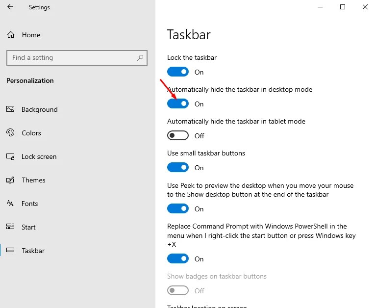 How to Hide and Show Windows 10 Taskbar Automatically