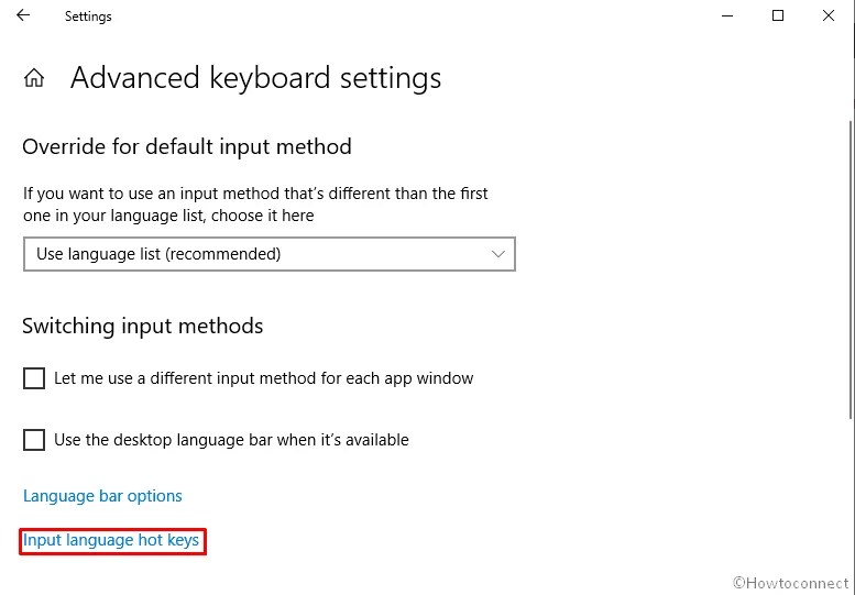 How to Change Key Sequence to Switch Input Language in Windows 10