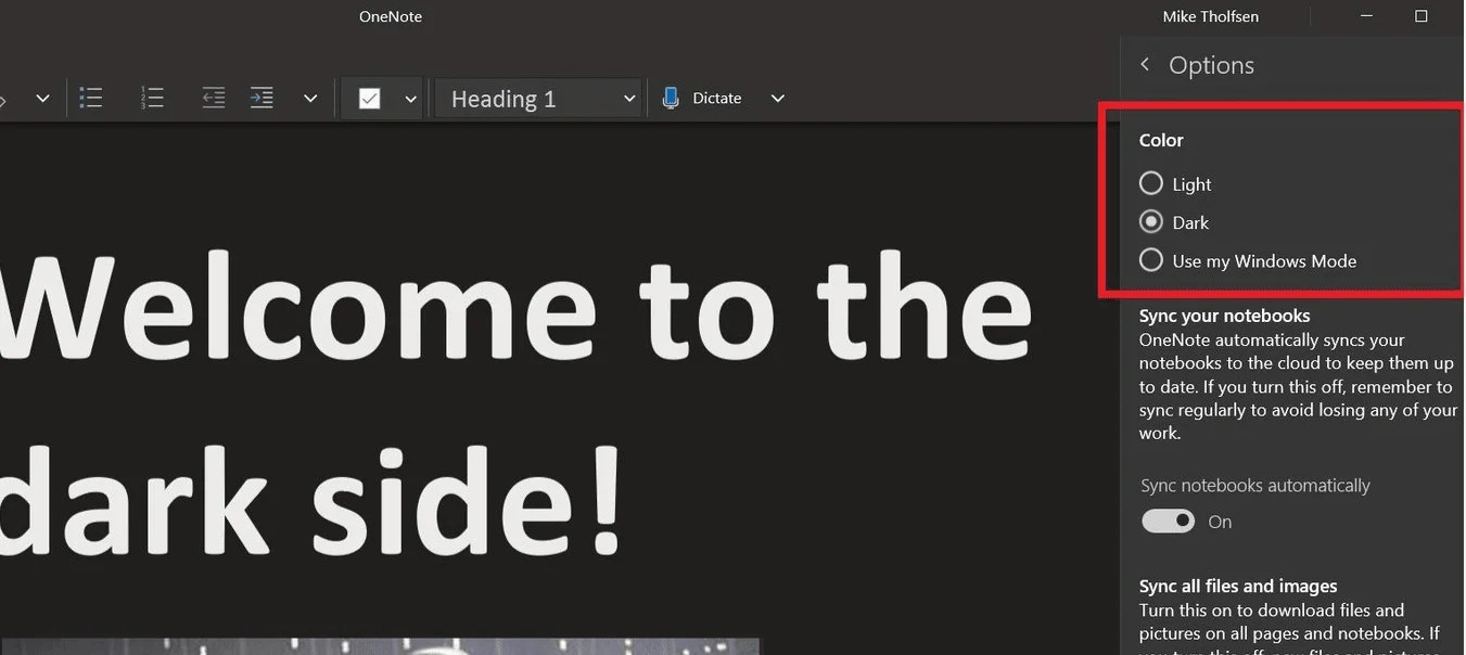 How to Turn on OneNote Dark Mode in Windows 11 or 10