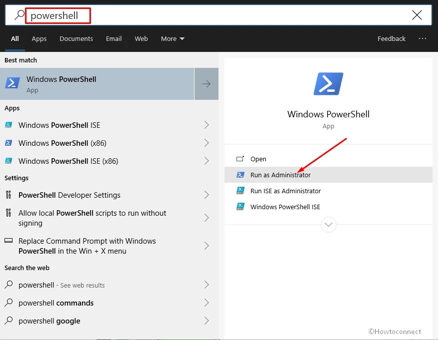 How to Run PowerShell as administrator in Windows 10