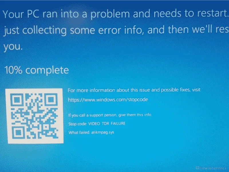 Fix VIDEO_TDR_FAILURE BSOD Error in Windows 10 or 11