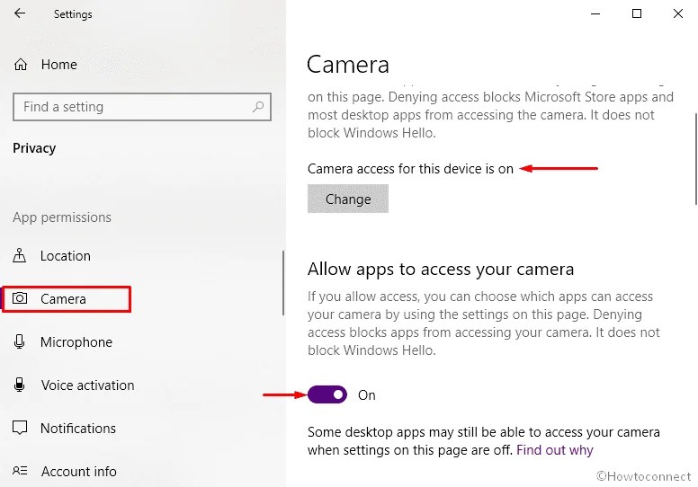 Fix Windows 10 Camera not working